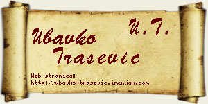 Ubavko Trašević vizit kartica